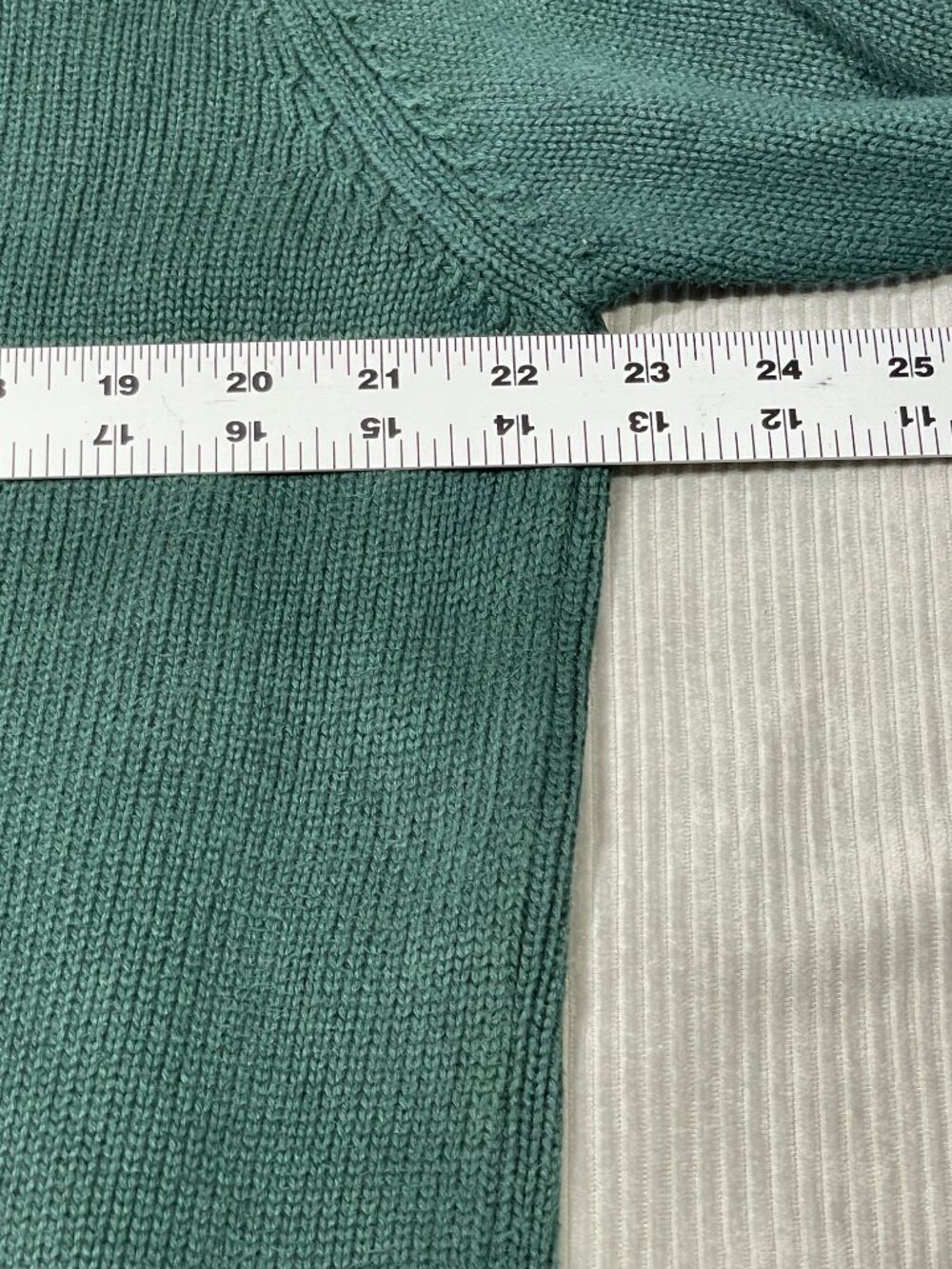 Brandy Melville Green Heavyweight Cotton Crewneck Sweater Oversized Knit Italy - Picture 5 of 8